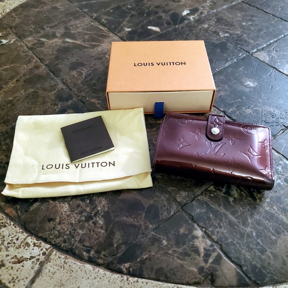 Louis Vuitton Bordeaux Kisslock Porte Monnaie Viennois Wallet Box & Dustbag - Picture 2 of 14